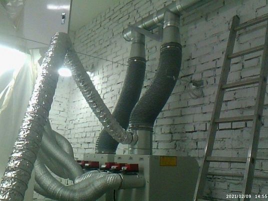 Монтаж вытяжной вентиляции для типографского станка  в г.Ижевск 